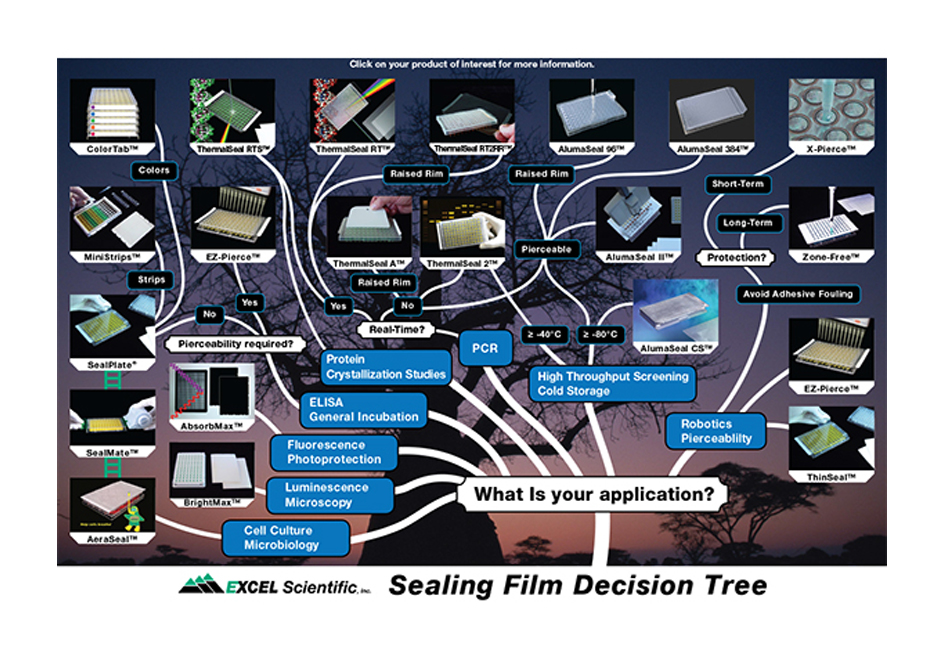 Excel Scientific Sealing Products แผ่นฟิล์มปิดเพลท (96 well plate)